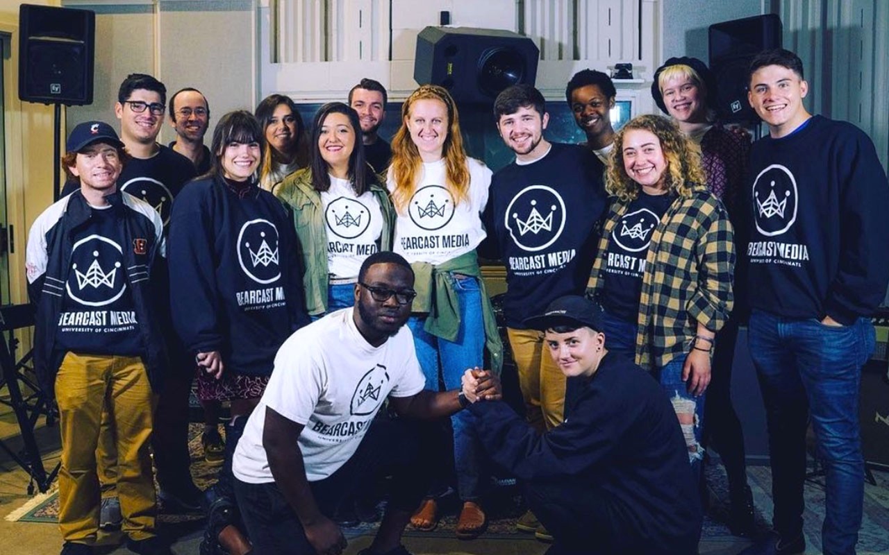 ccm-bearcast-media-2024-01.jpg A group of BearCast Media students pose together